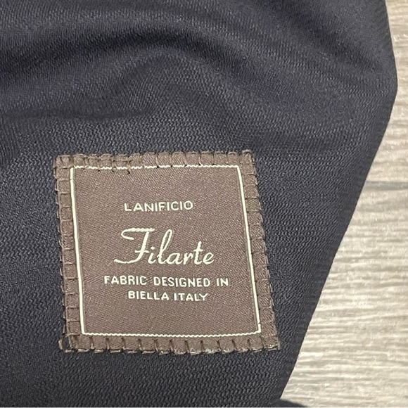 Paul Betenly Mens Navy Blue Blazer Sport Coat Blazer Wool Cashmere Sz 44R - Picture 7 of 9